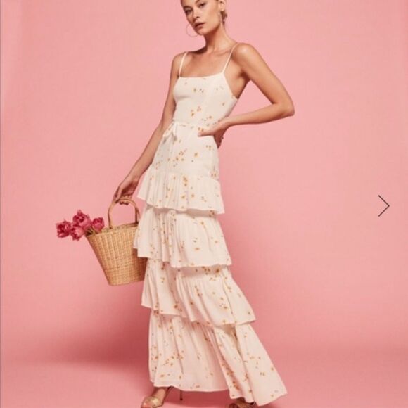 NWT Reformation Foxglove Maxi Dress in Opium Size 12 - Picture 1 of 16
